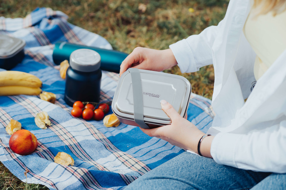 thermocafé sandwich box girl picknick lunch apple tomatoes 